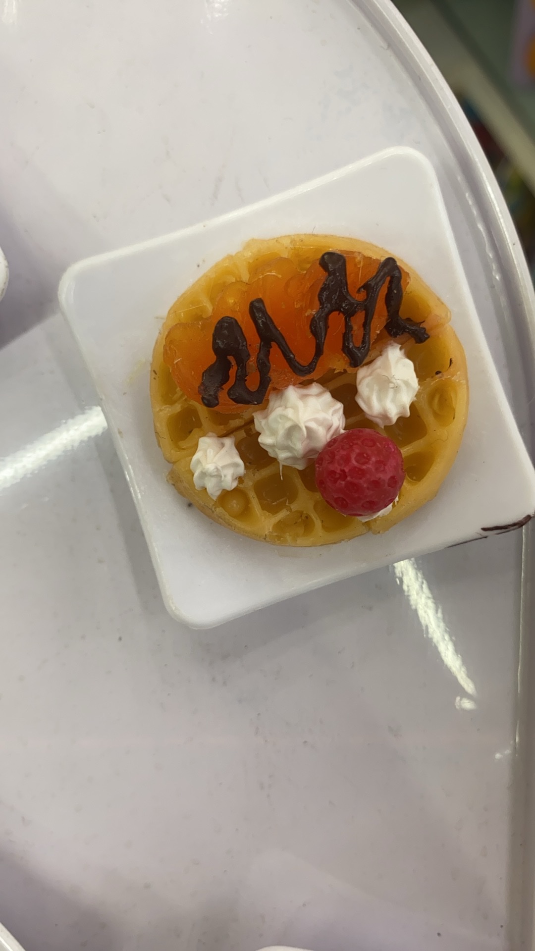 仿真小华夫冰箱贴挂件小模型钥匙扣配件挂件钥匙扣细节图