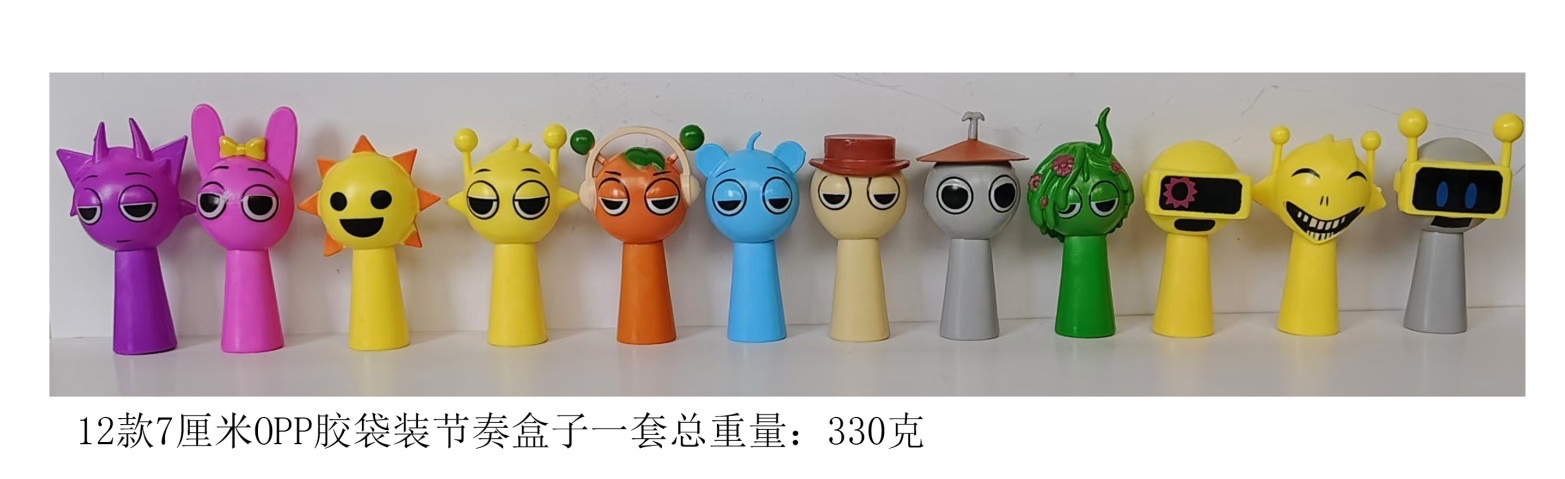 热门节奏盒子Sprunki人物手办公仔音乐游戏周边手办摆件图