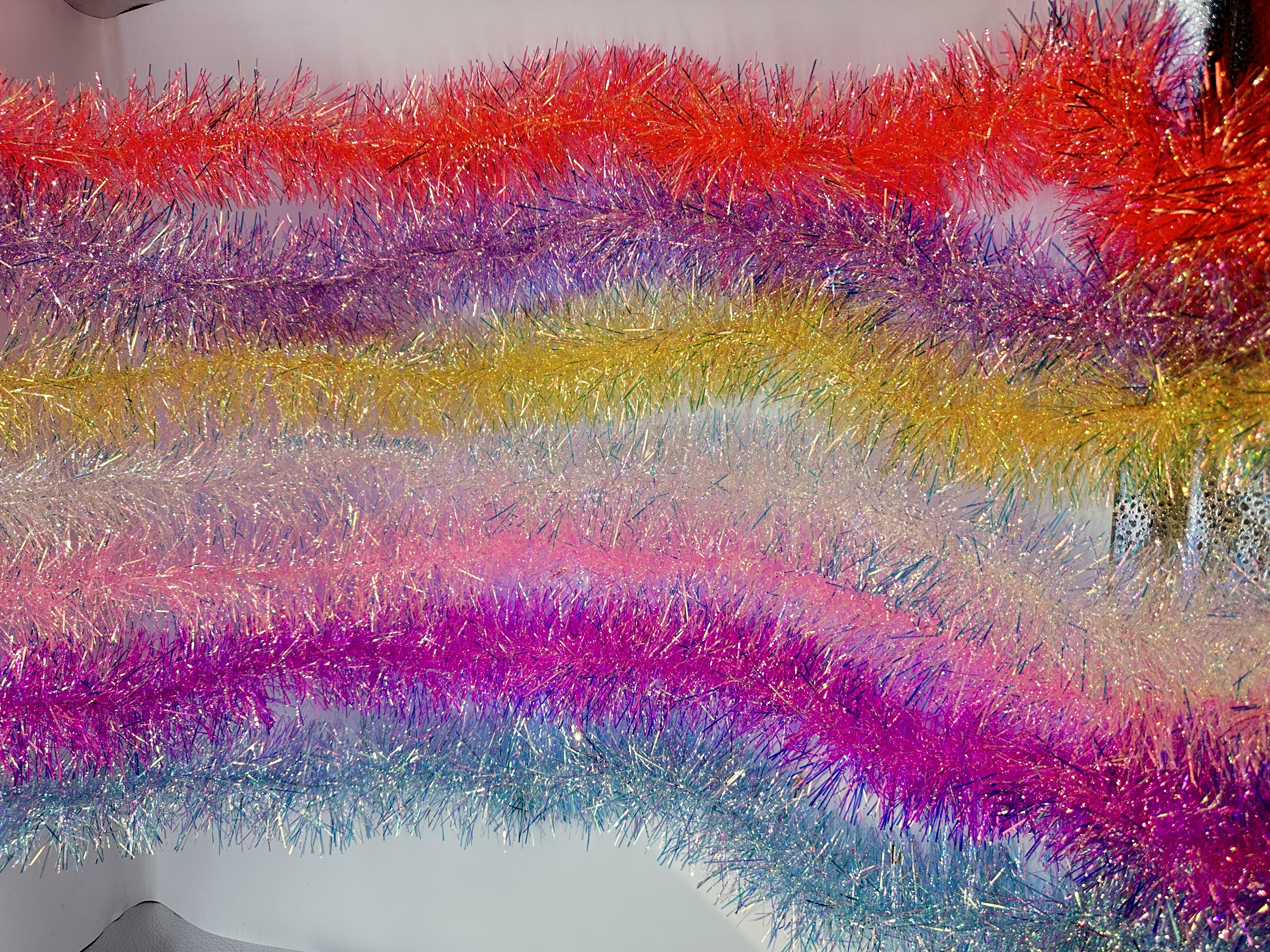 七彩彩虹色节日装饰彩条9cm氛围装饰