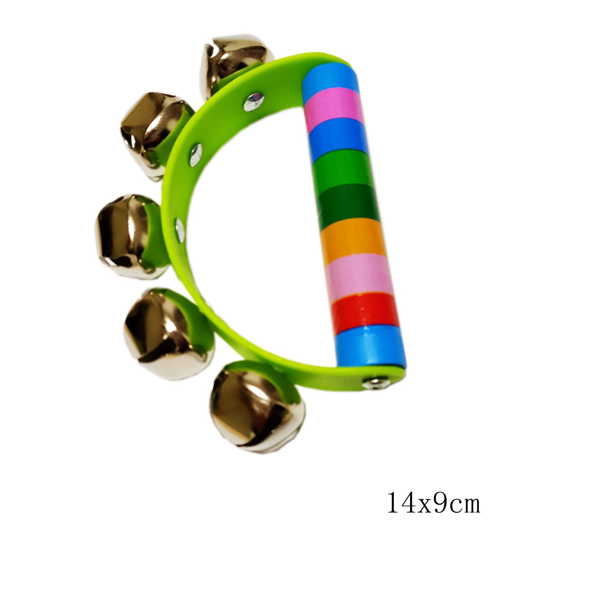 儿童木制乐器 铃鼓 敲琴 沙球 摇铃 毛毛虫 响板 套装玩具详情图6