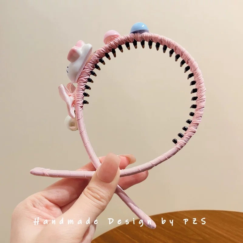 儿童发箍女童可爱卡通粉色碎发头饰女孩碎发不勒头带齿防滑头箍儿童发饰发卡详情图4