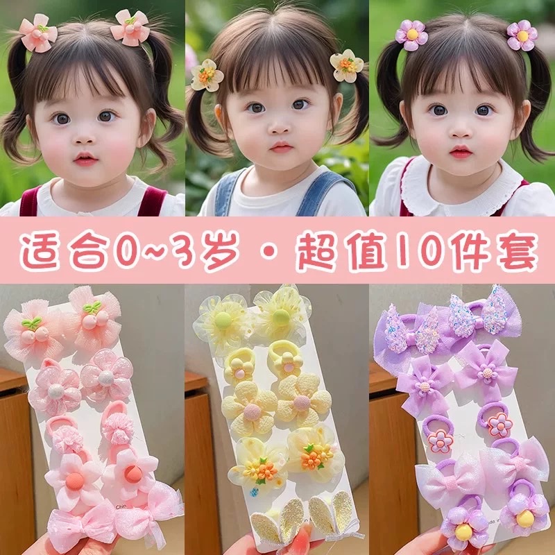 2025新款儿童发圈公主发饰甜美可爱女童头花皮筋宝宝头绳头饰发绳发卡细节图