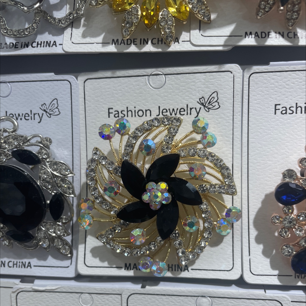 向日葵胸花胸针锌合金平面滴油小配件捷克珠时尚装饰饰品