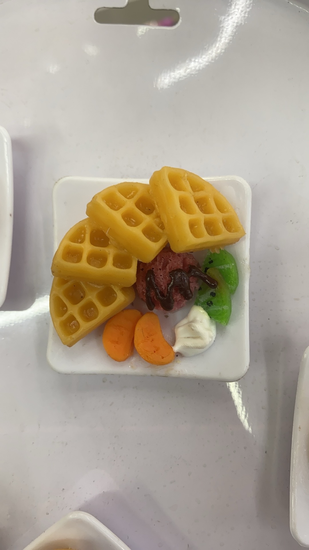 仿真小华夫冰箱贴挂件小模型钥匙扣配件挂件钥匙扣产品图