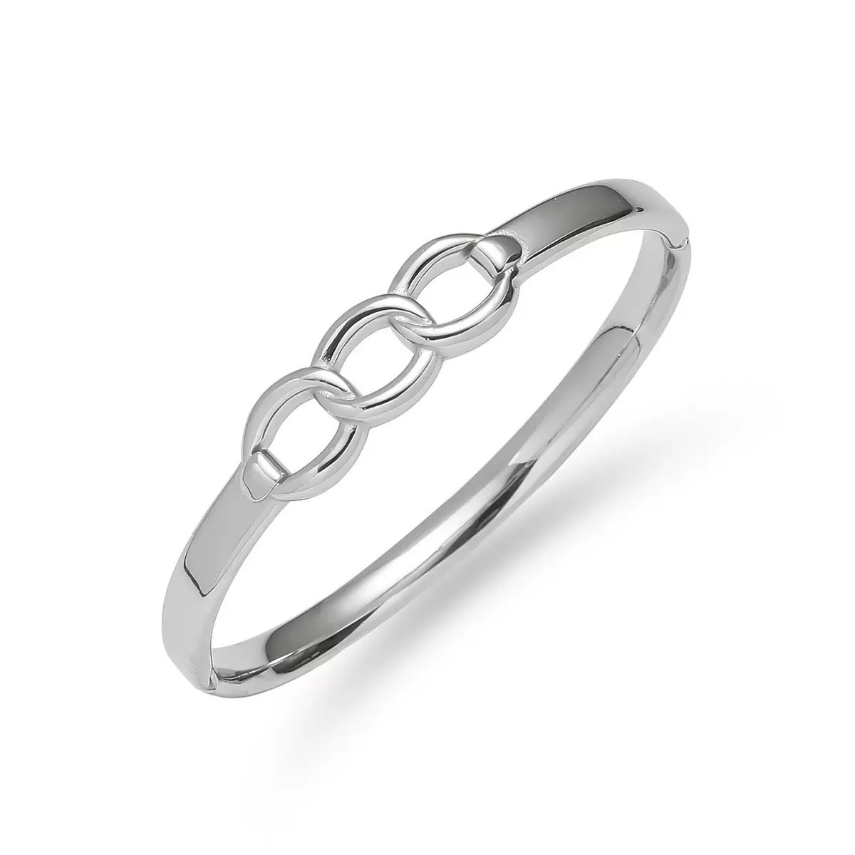 This is a versatile white K trendy and casual style bracelet made of sand gold detail image 4