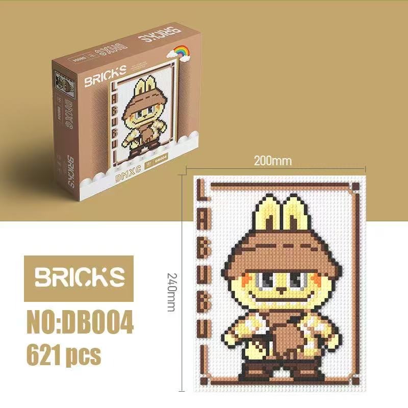 动漫拉布布兼容钻石小颗粒拼图玩具益智手工解压平板画摆件礼物详情图13