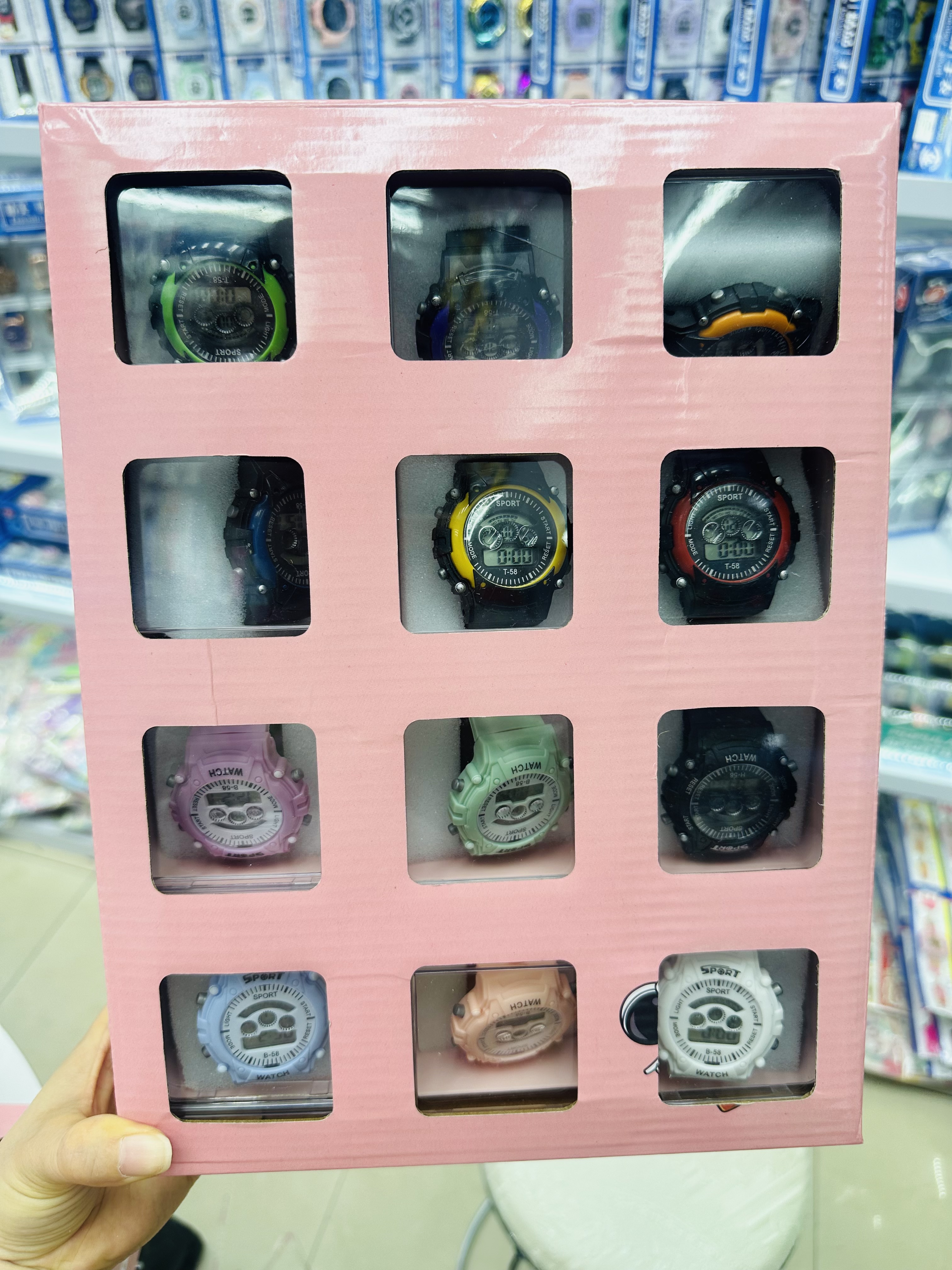 透明盒装防水运动手表