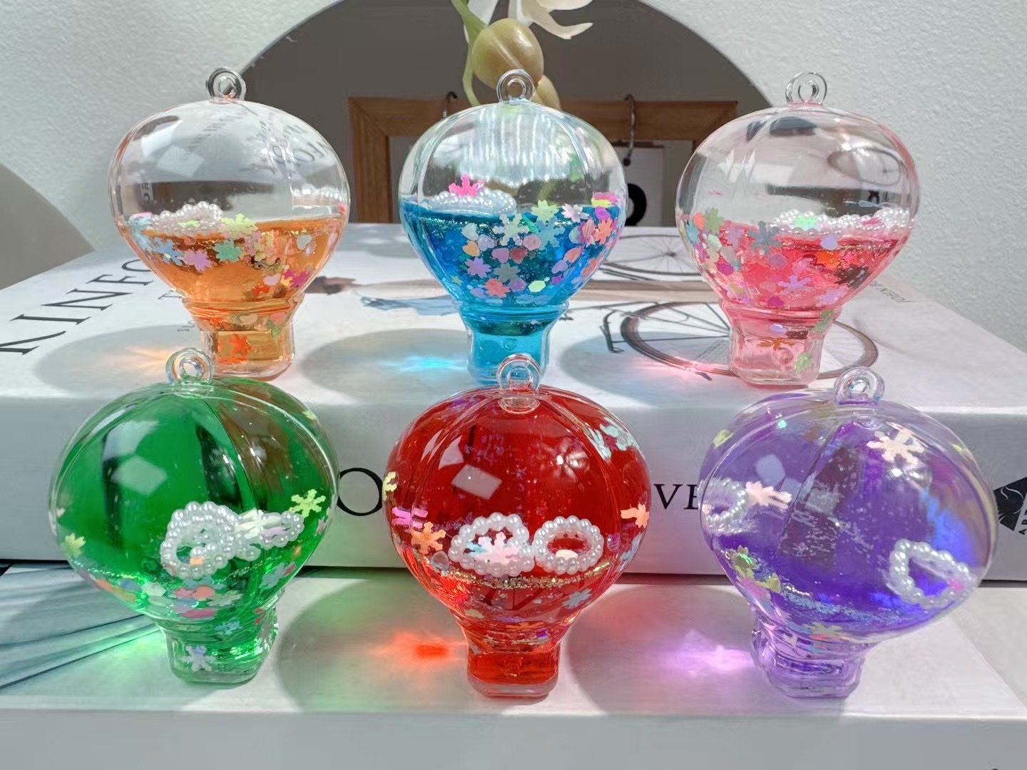 钥匙扣  液体流沙 爆款好看 