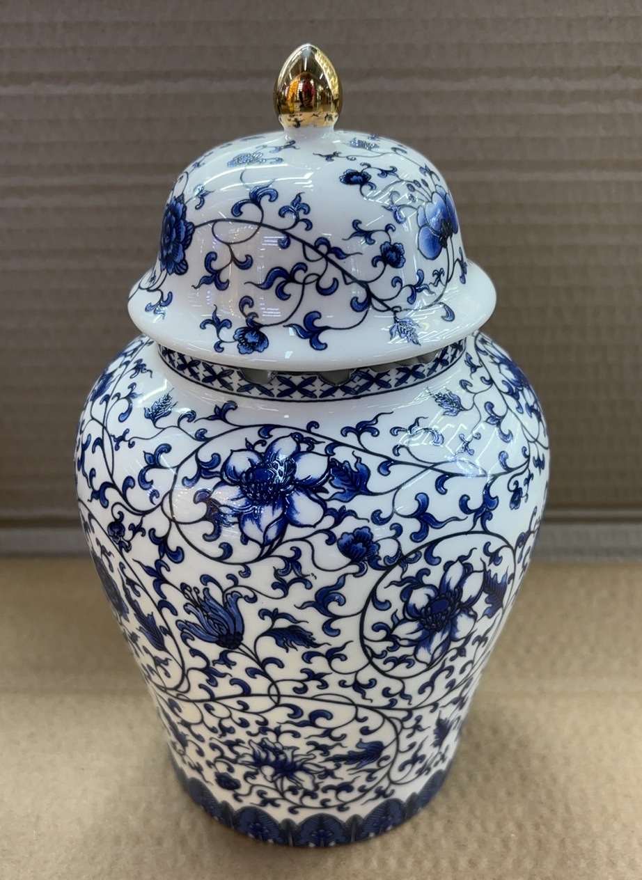 古典风格陶瓷青花瓷茶叶罐 密封储存罐 茶叶保鲜罐 茶具收纳罐 家居装饰品详情图5