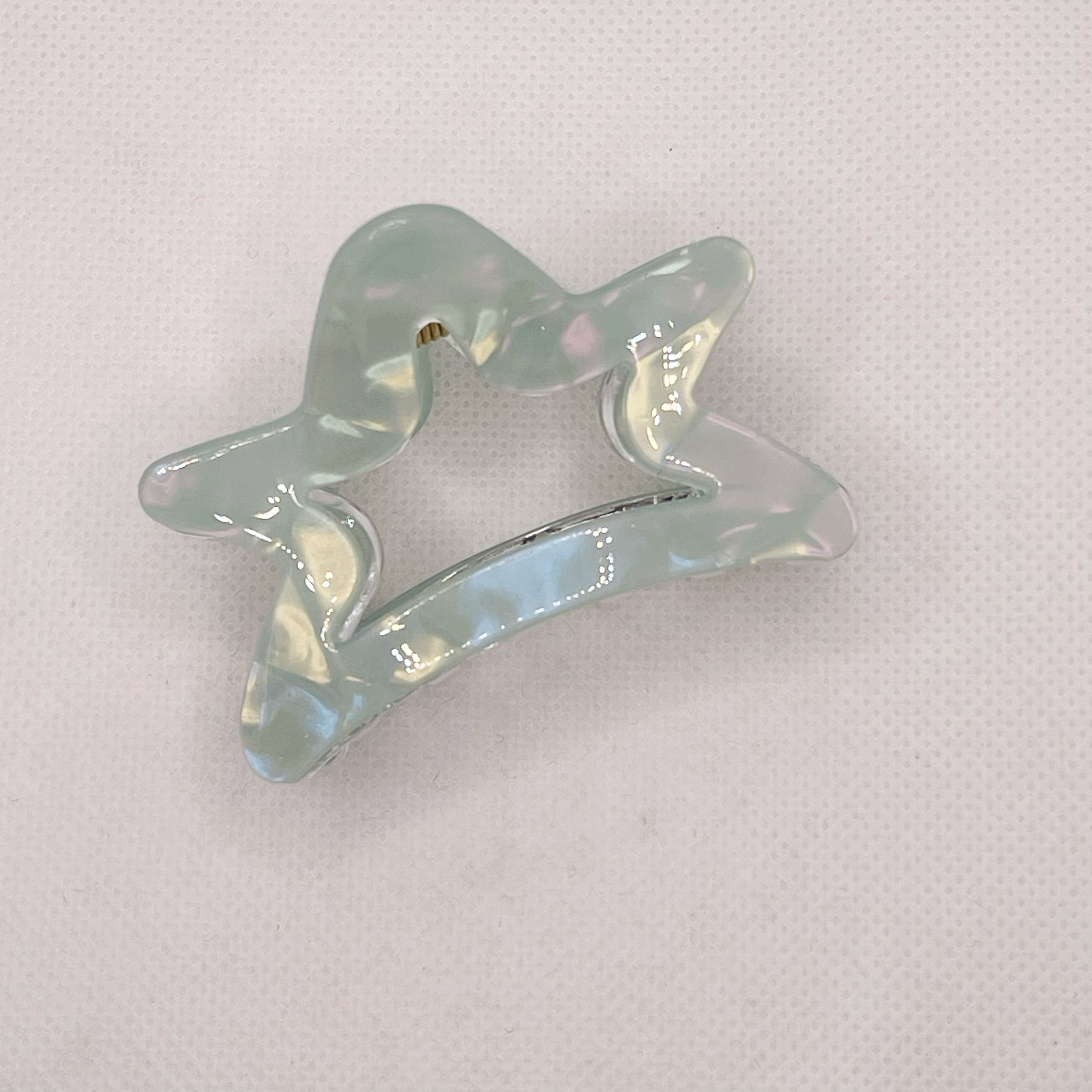 Mermaid Girl's colorful claw clip, five-pointed star hair clip, shark clip at the back of the head, medium size, less hair, half short hair accessory detail image 6