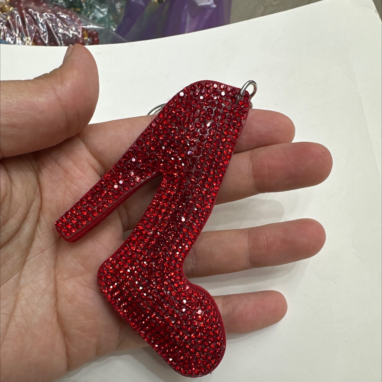 烫钻钥匙扣项链，高级人工水钻，挂件，饰品爆款，外贸主打产品详情图3