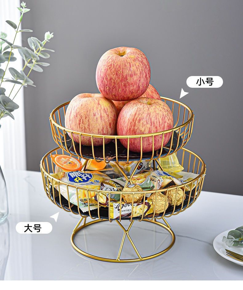 Light luxury ironwork fruit plate, coffee table, living room candy inventory, heart display, decorative items, storage basket detail image 7