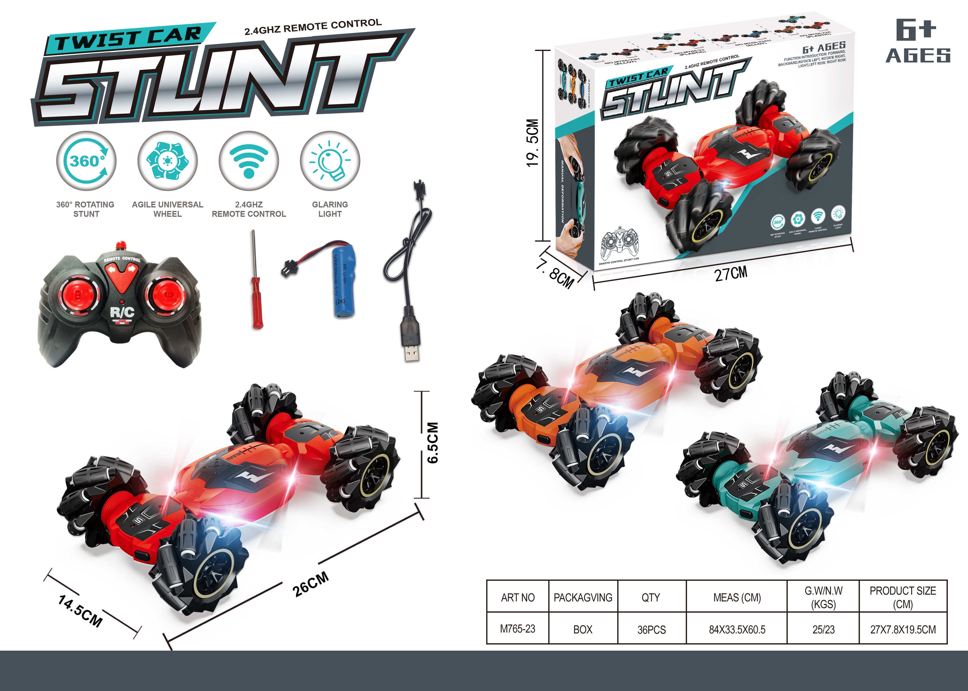 跨境爆款遥控车遥控特技车 遥控攀爬车遥控越野车儿童玩具车详情图5