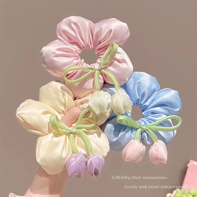 郁金香充棉发圈发圈饰品发圈头绳大肠发圈