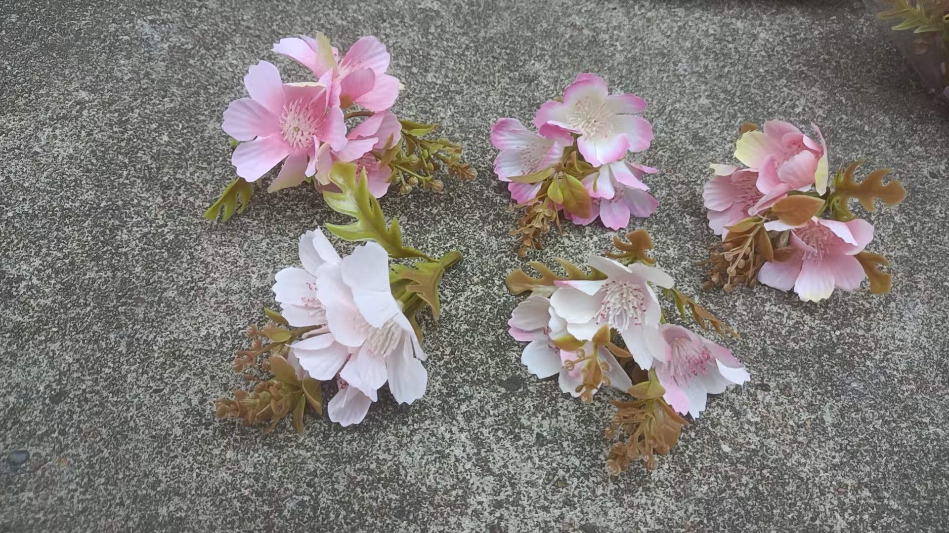 仿真花朵 三叉小野花 花环配件 diy配件 帽子花  仿真花假花仿真花向日葵仿真花产品图