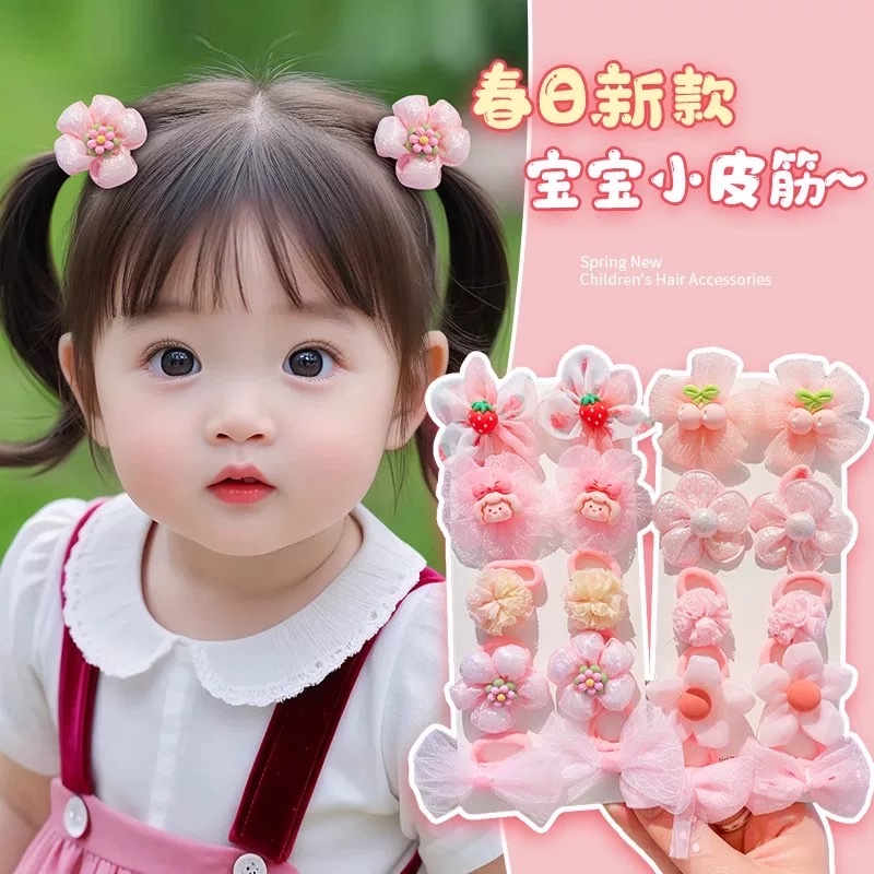 2025新款儿童发圈公主发饰甜美可爱女童头花皮筋宝宝头绳头饰发绳发卡产品图
