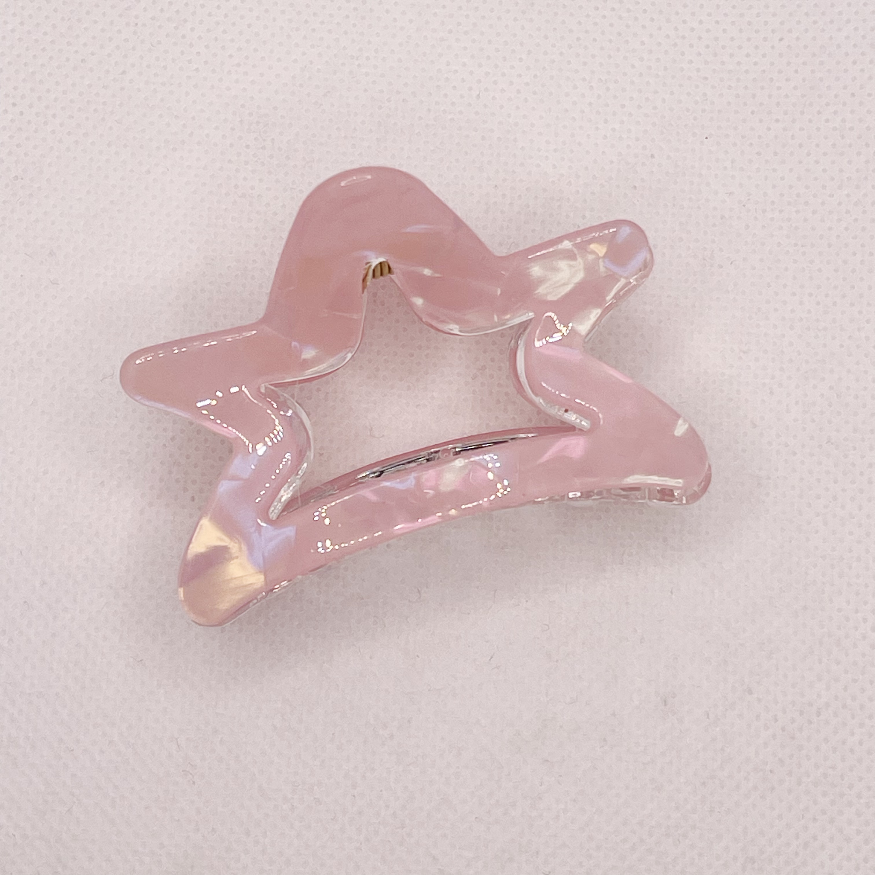 Mermaid Girl's colorful claw clip, five-pointed star hair clip, shark clip at the back of the head, medium size, less hair, half short hair accessory detail image 9