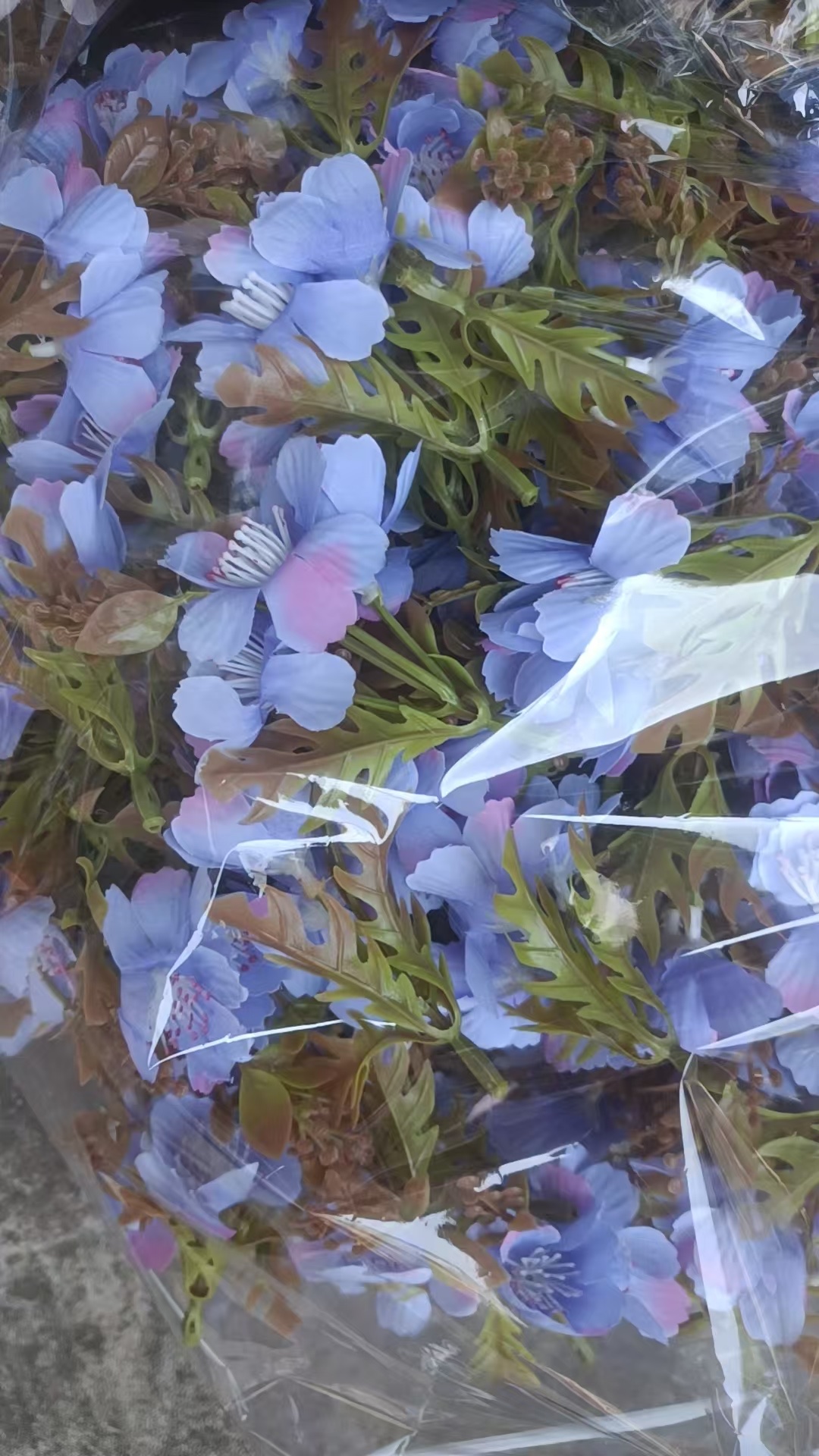 仿真花朵 三叉小野花 花环配件 diy配件 帽子花  仿真花假花仿真花向日葵仿真花白底实物图