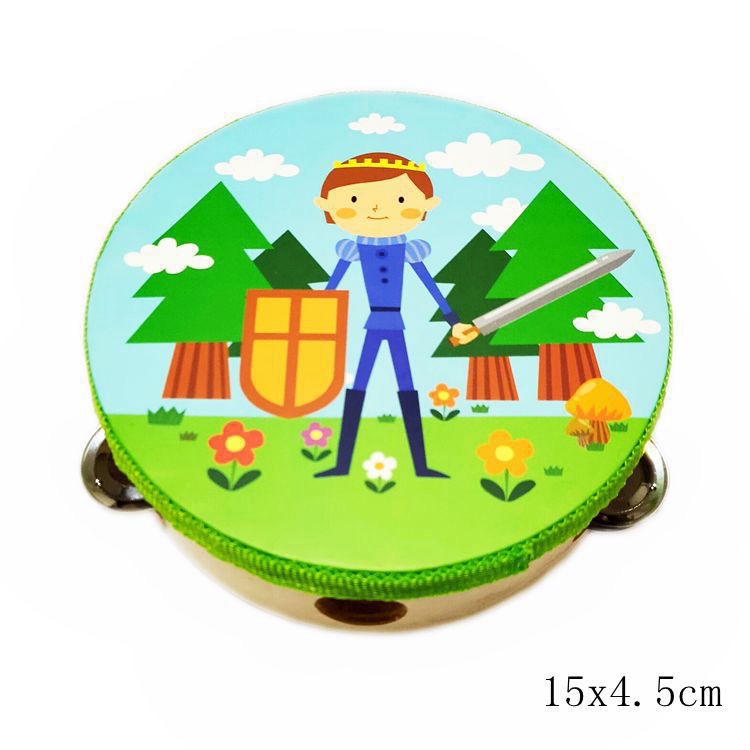 儿童木制乐器 铃鼓 敲琴 沙球 摇铃 毛毛虫 响板 套装玩具详情图3