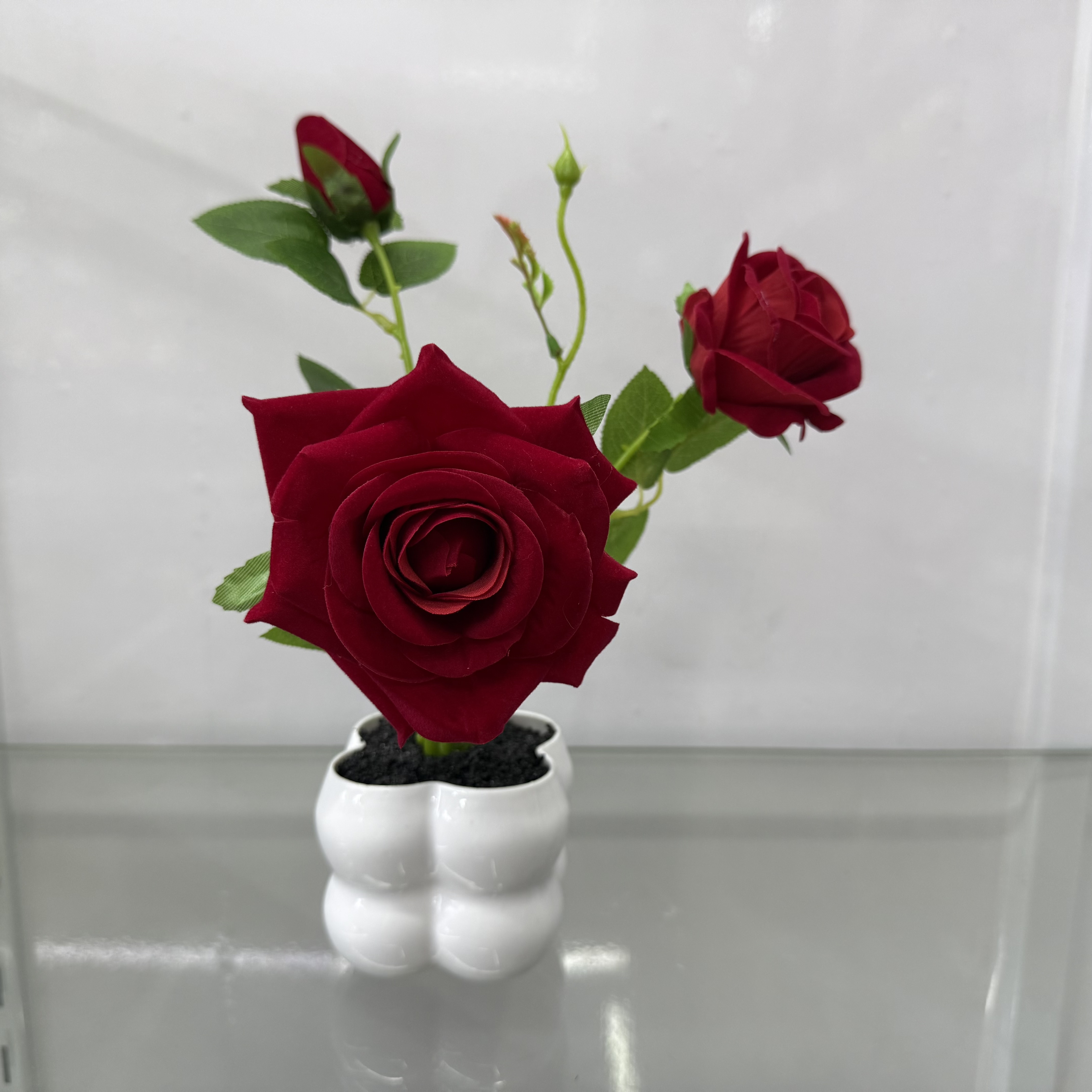 仿真花玫瑰花盆景向日葵仿真花小藤球装饰假花仿真花创意小摆件家居桌面布置详情图2