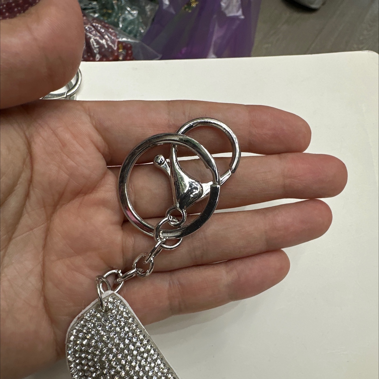 烫钻钥匙扣项链，高级人工水钻，挂件，饰品爆款，外贸主打产品详情图5