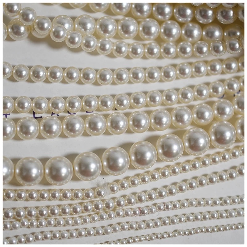女士饰品施家珍珠平替高亮正圆人造直孔玻璃珍珠串珠全孔手链项链diy配件送礼佳选珍珠项链珍珠项链项链