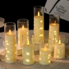 LED electronic candle lamp string, glass cup wax, Christmas restaurant home decoration simulation swing flame candle details Picture