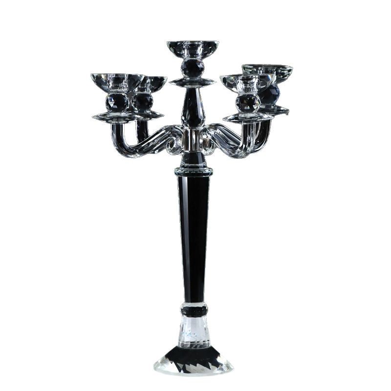 圣诞水晶烛台摆件 K9水晶装饰品 创意家居水晶摆件 婚庆酒店道具