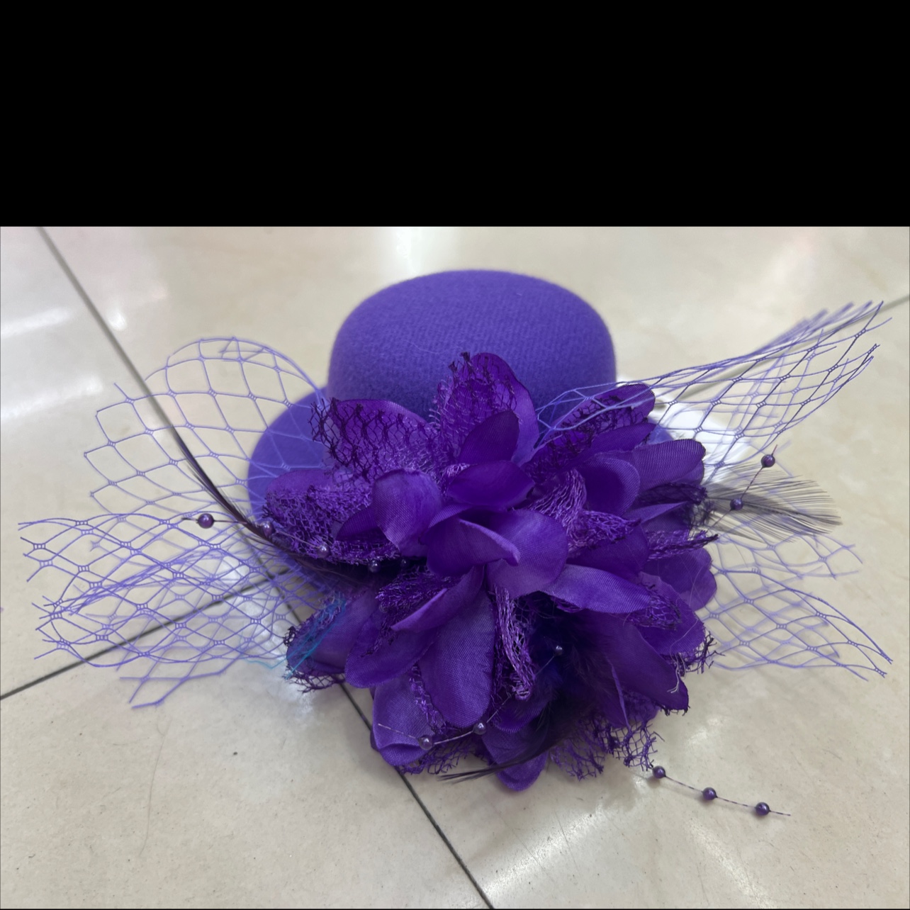 珍珠刺绣皮发箍 女士优雅头饰 珍珠头箍 时尚简约发箍 日常百搭