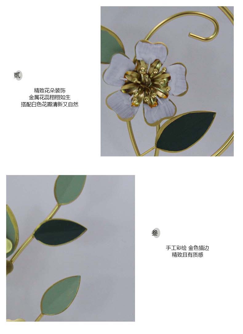 外贸精选金属花卉摆件创意桌面铁质工艺品卧室客厅高级感轻奢摆件 详情图3