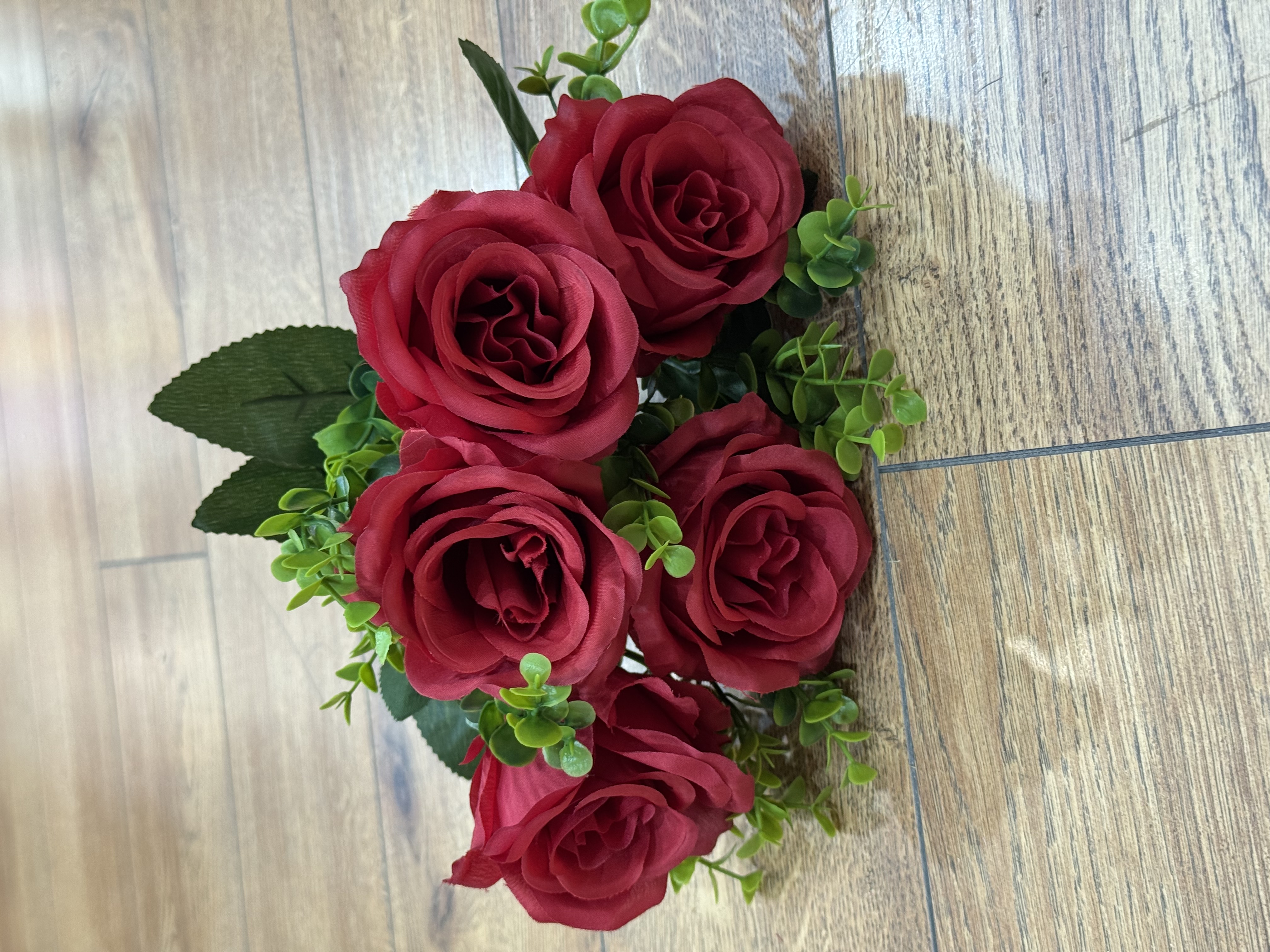 圣诞情人节针织银杏叶仿真花束 假花装饰摆件 创意家居布置情人节花束圣诞花假花仿真花