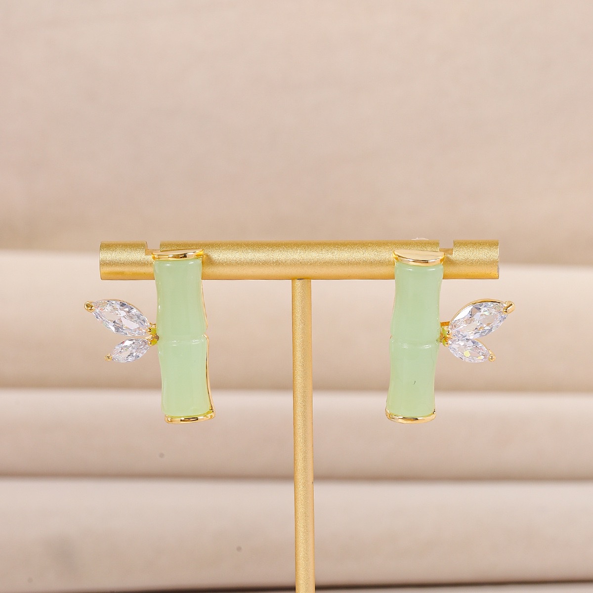 赵丽颖同款雅竹新中式耳钉中古风高级气质优雅耳饰新款潮流饰品耳饰耳环