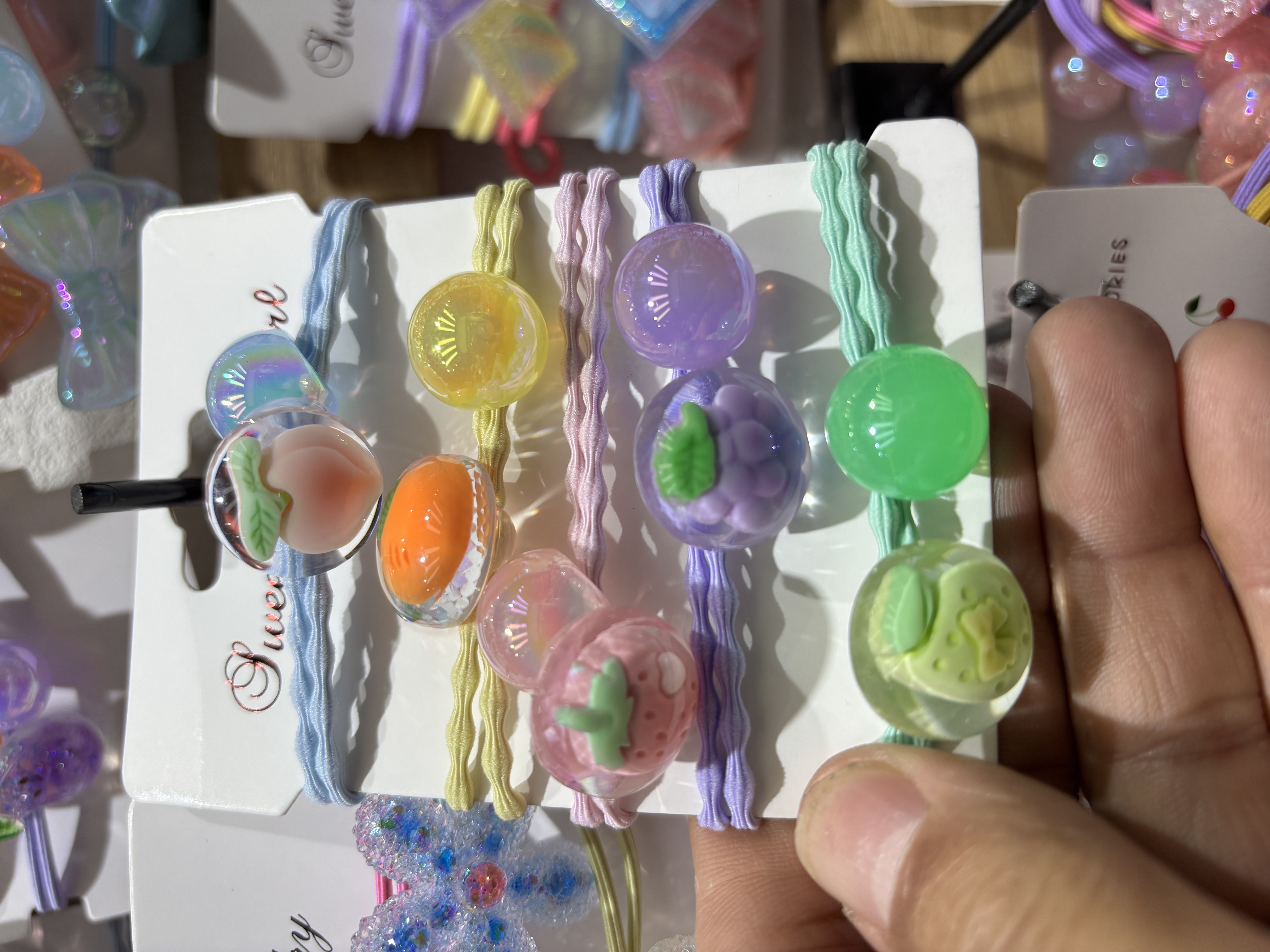 女士拼接简约时尚头饰韩版发饰 儿童韩国发圈饰品百搭头绳