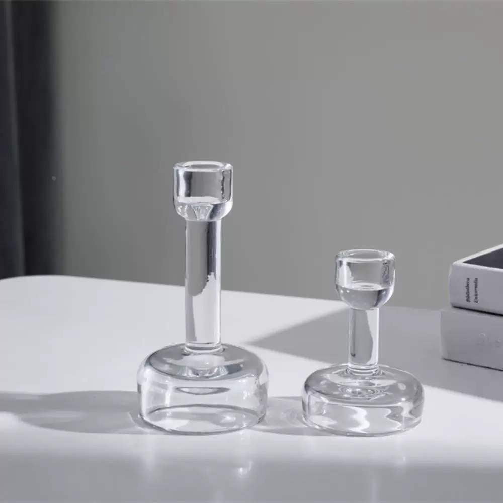 European-style glass candlesticks, French retro decorative items, romantic candlelight dinner decorations, custom photo props