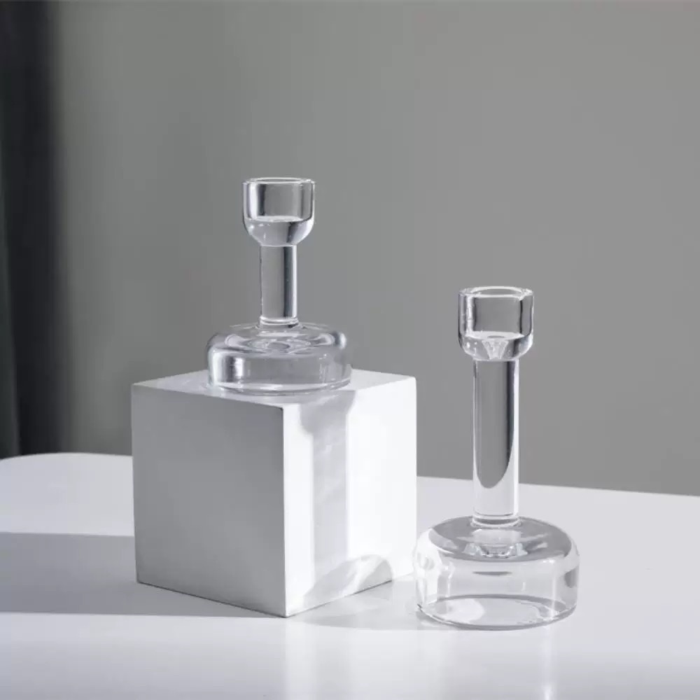 European-style glass candlesticks, French retro decorative items, romantic candlelight dinner decorations, photo props, custom candlesticks Specification image