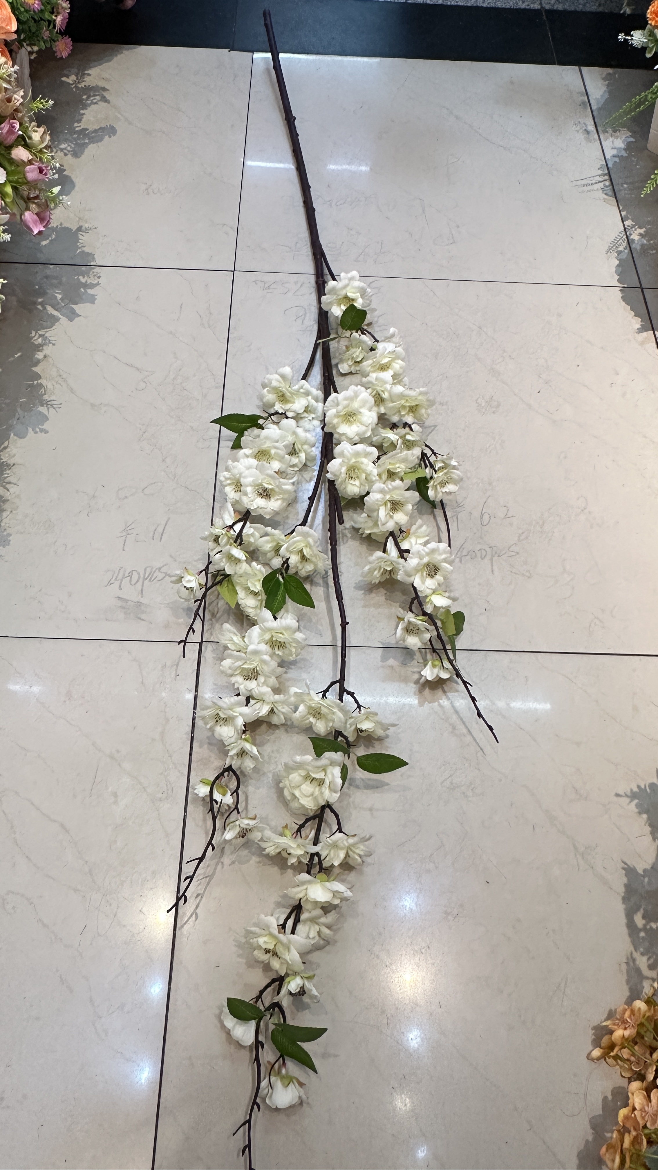 桃花树仿真植物梨花树单枝梨花仿真花高枝梨花春季爆款仿真梨树配件成品批发详情图3