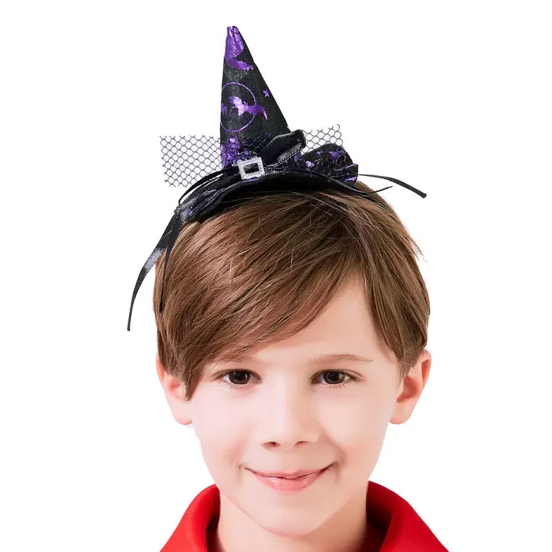 经典装饰女巫万圣节帽发饰头箍蜘蛛网发用品蜘蛛蛛网巫婆帽南瓜万儿童玩具儿童玩具细节图