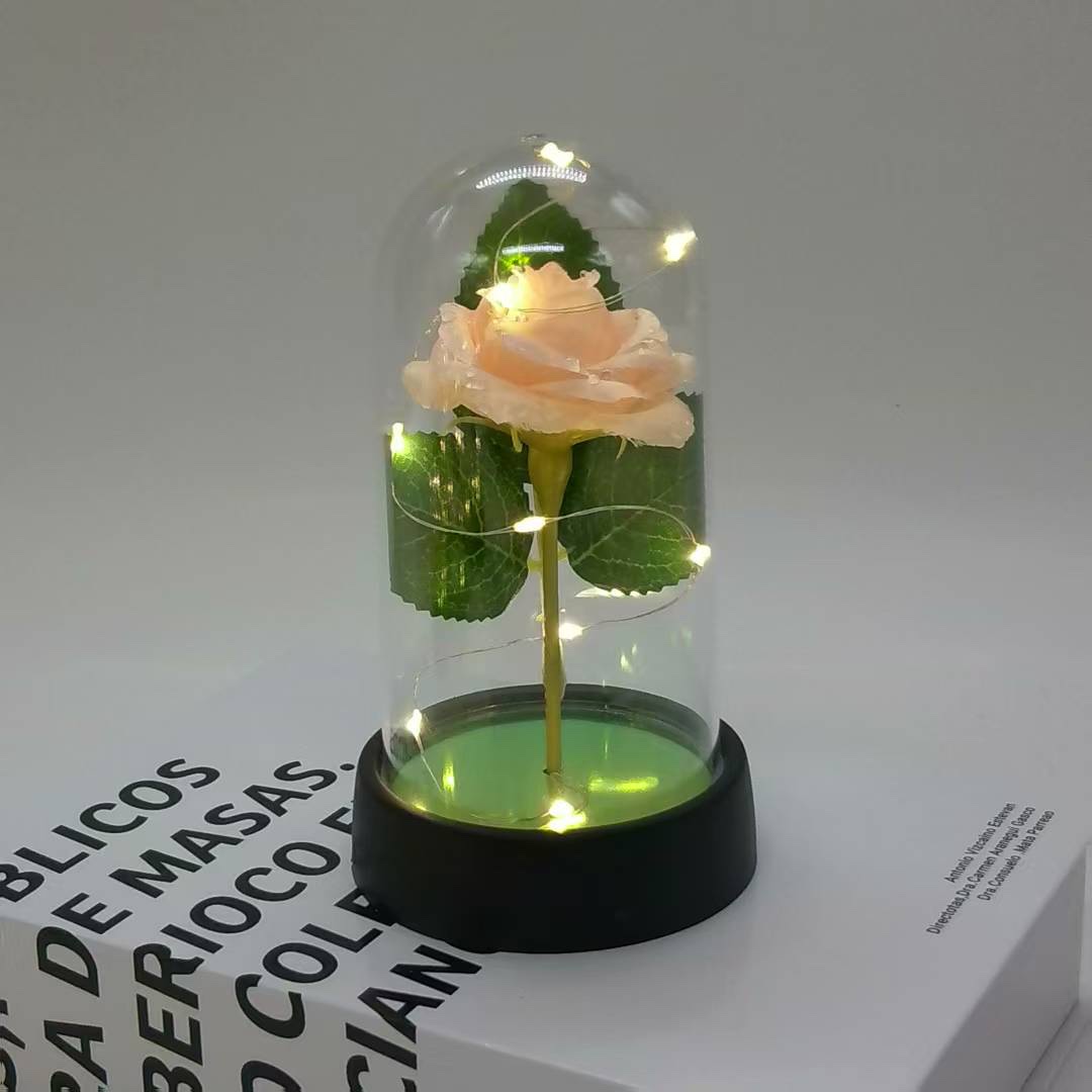 厂家直销跨境玫瑰花塑料罩，母亲节，情人节，教师节礼物摆件详情图13