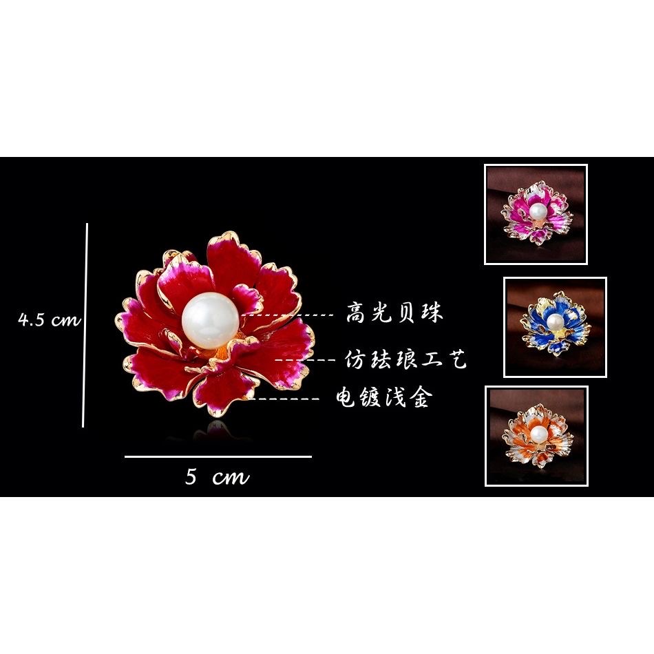 新款玫瑰花徽章胸针胸针锌合金旗袍压襟labubu产品图