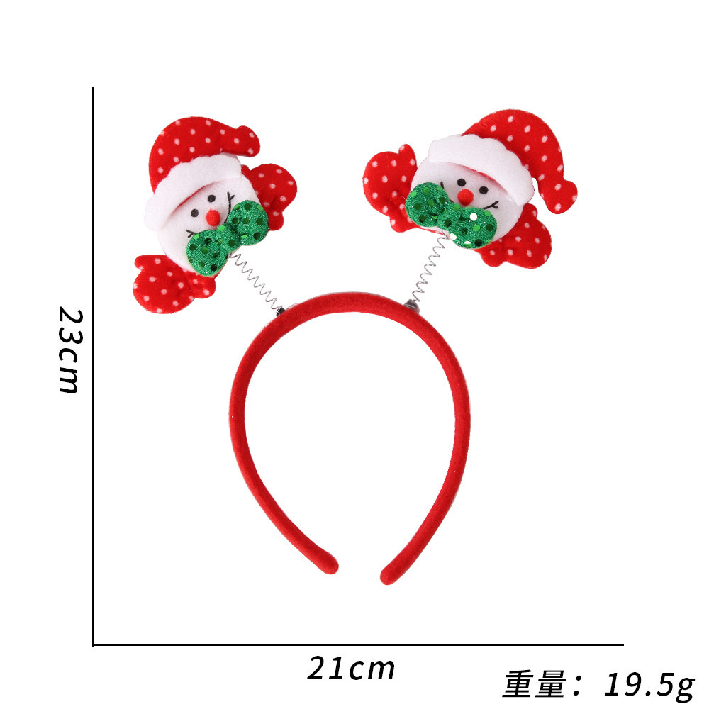 Christmas headbands, Christmas hats, hair accessories, Christmas adult and children party decorations, three-dimensional cartoon Christmas headbands Item Picture