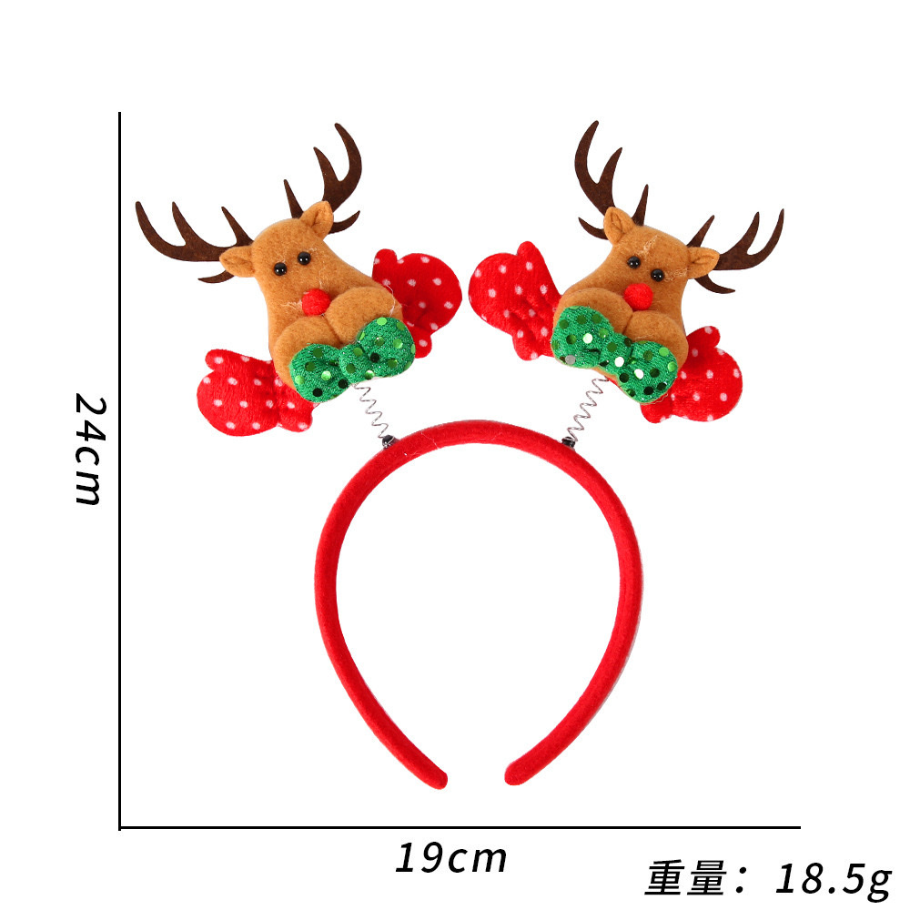 Christmas headbands, Christmas hats, hair accessories, Christmas adult and children party decorations, three-dimensional cartoon Christmas headbands detail image 9