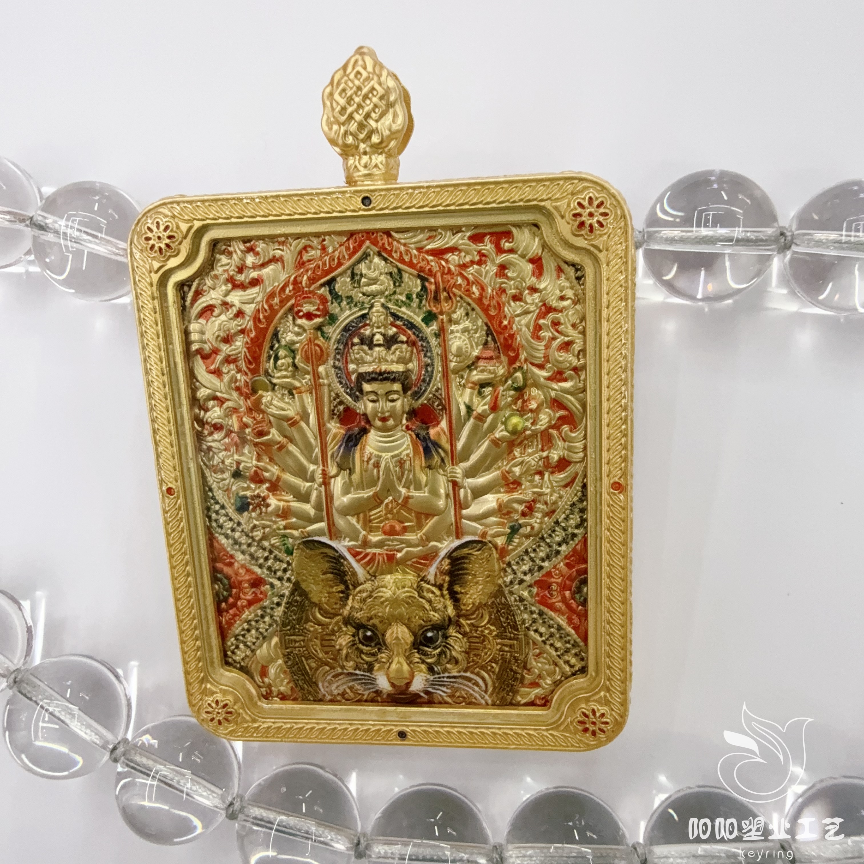 工厂唐卡龙五爷本命佛文殊八大守护神双面浮雕立体唐卡吊坠冰箱贴唐卡佛牌唐卡九尾狐财神爷