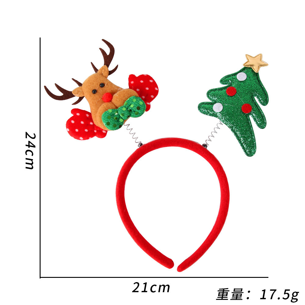 Christmas headbands, Christmas hats, hair accessories, Christmas adult and children party decorations, three-dimensional cartoon Christmas headbands detail image 12