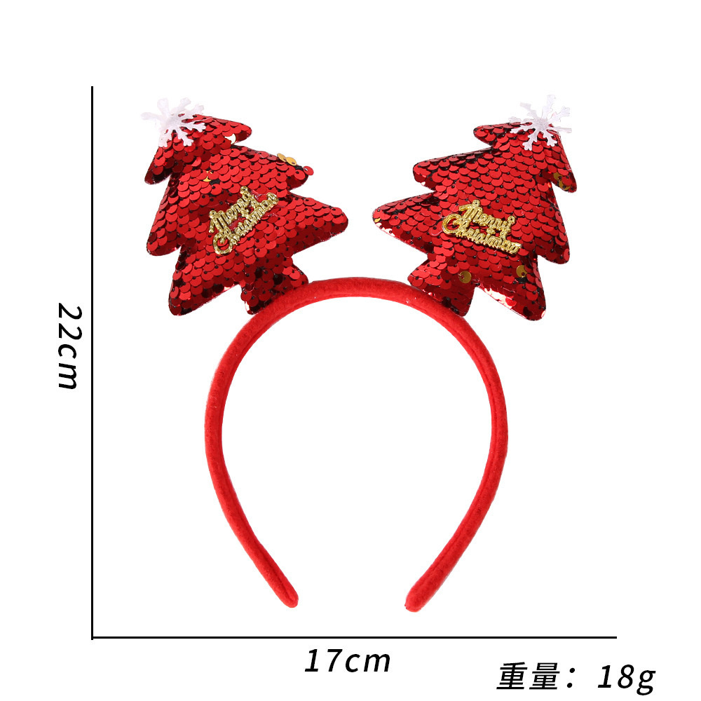 Christmas headbands, Christmas hats, hair accessories, Christmas adult and children party decorations, three-dimensional cartoon Christmas headbands detail image 6