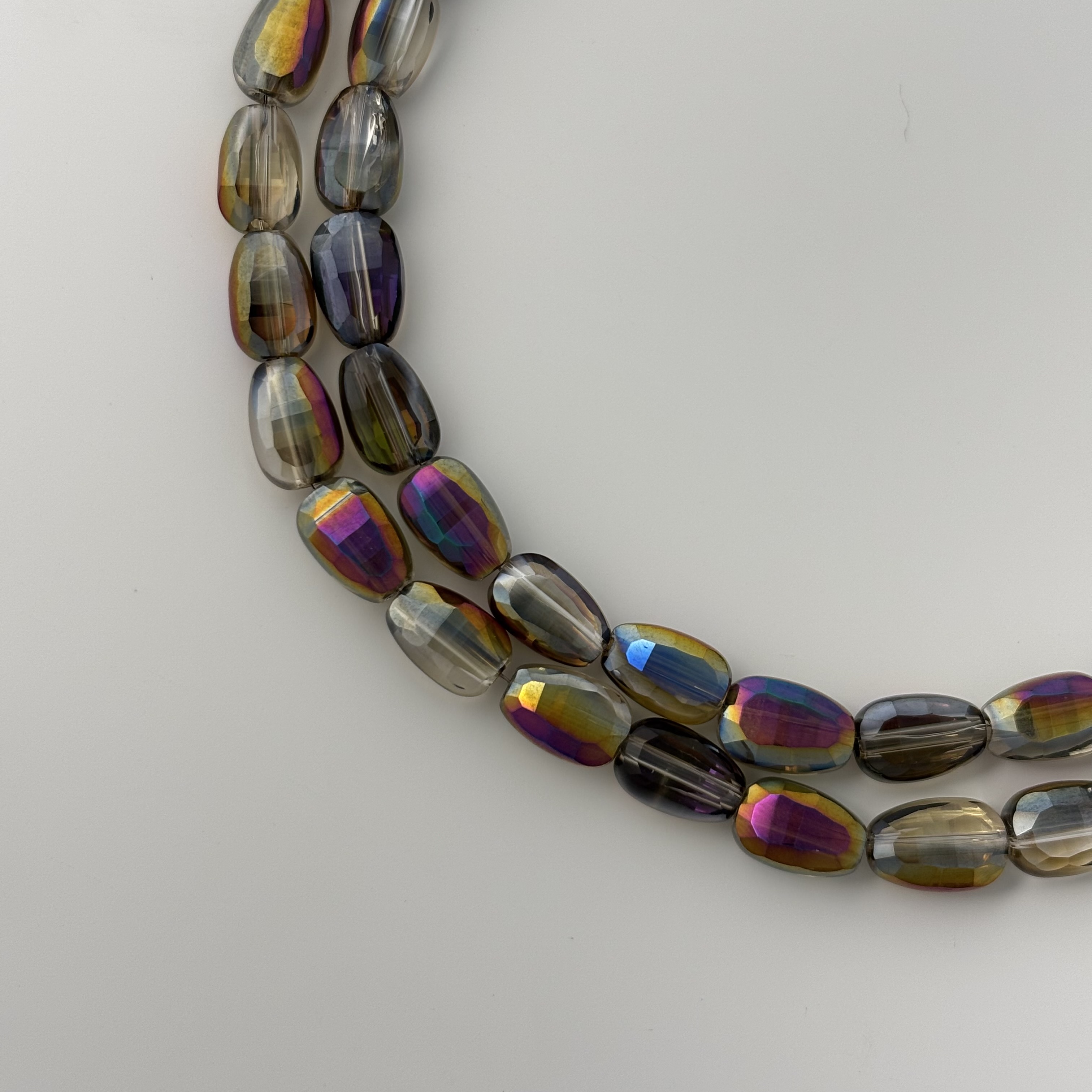 水晶珠玻璃珠瓜子水滴手工DIY饰品配件项链手机链 手链紫玫红