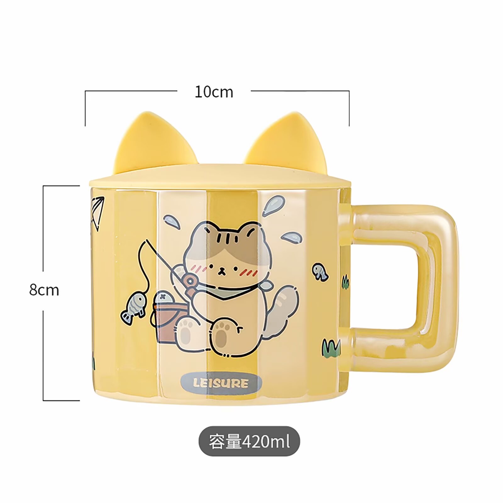 陶瓷杯子可爱猫咪带盖马克杯女生生日礼物办公室情侣水杯高颜值咖啡杯马克杯陶瓷盖咖啡杯创意陶瓷杯家用办公水杯礼品定制详情图8