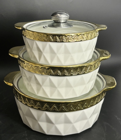 不锈钢双耳汤锅复合底卤肉桶铝锅珐琅锅家用耐用多功能煮汤炖菜