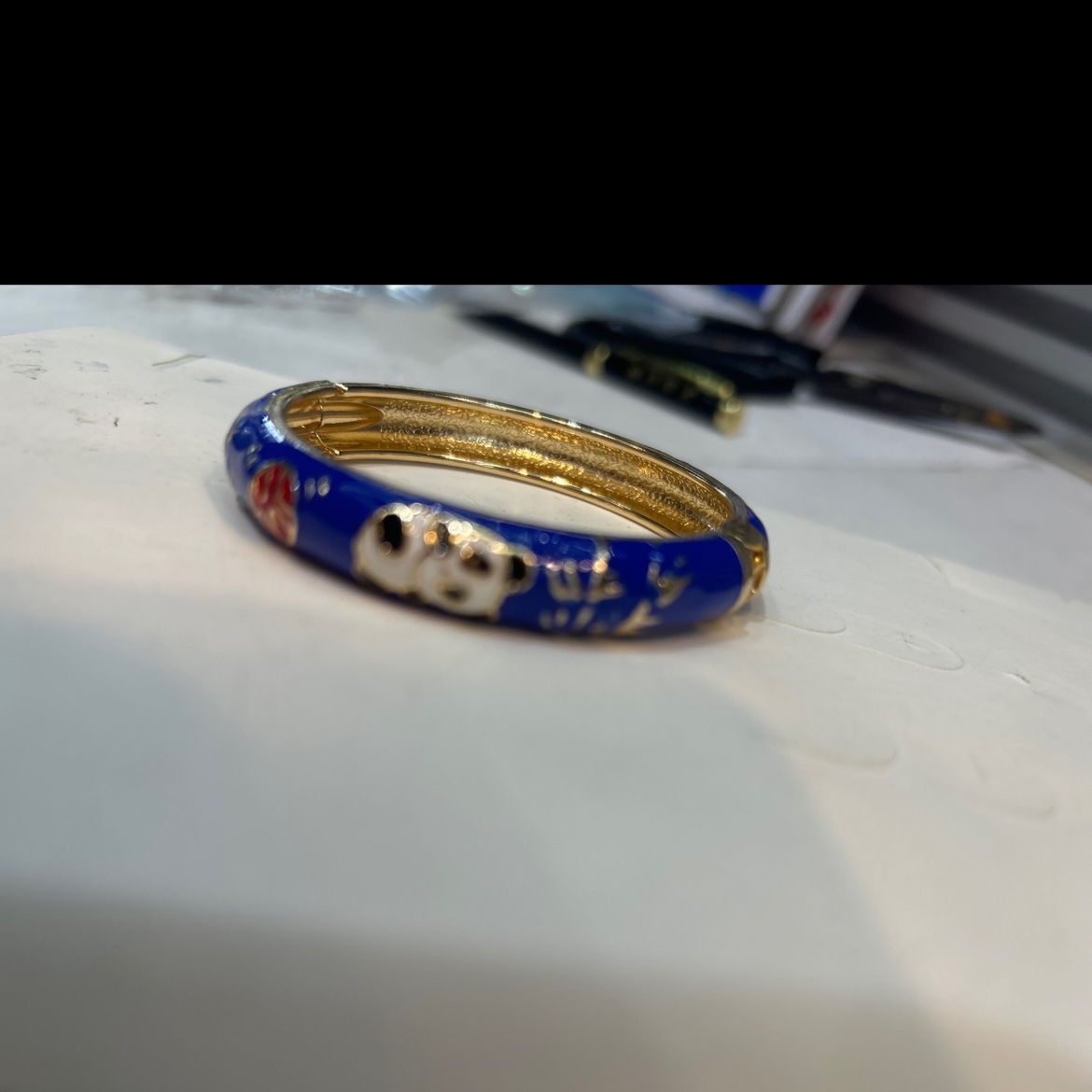 景泰蓝手镯滴油合金手镯！沙金手镯！珐琅彩工艺手镯熊猫🐼