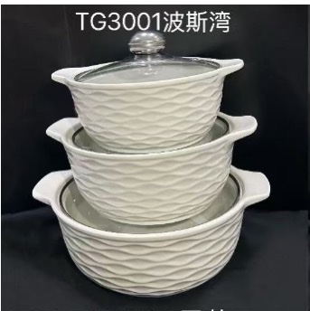 陶瓷双耳汤锅复合底卤肉桶铝锅珐琅锅多功能家用煮汤炖菜产品图