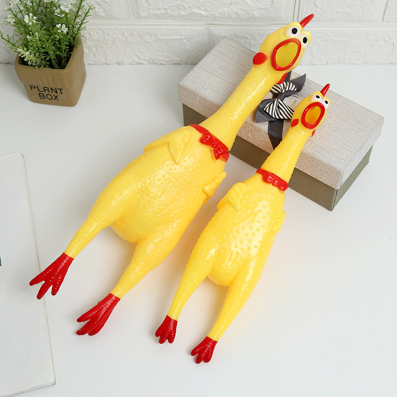 捏捏乐发泄玩具
尖叫鸡38cm，狗狗玩具，发声玩具白底实物图